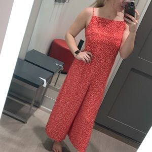 Target Red Floral Jumpsuit